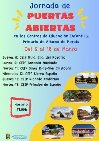 Jornadas de puertas abiertas en los centros educativos de Alhama